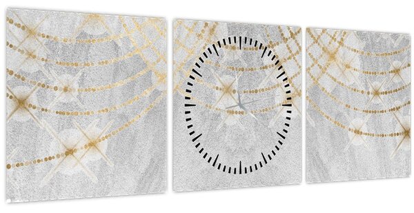 Tablou - Design beton (cu ceas) (90x30 cm)