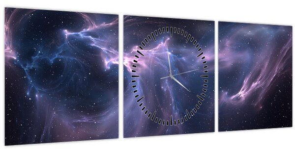 Tablou - Nebuloasa spațială (cu ceas) (90x30 cm)