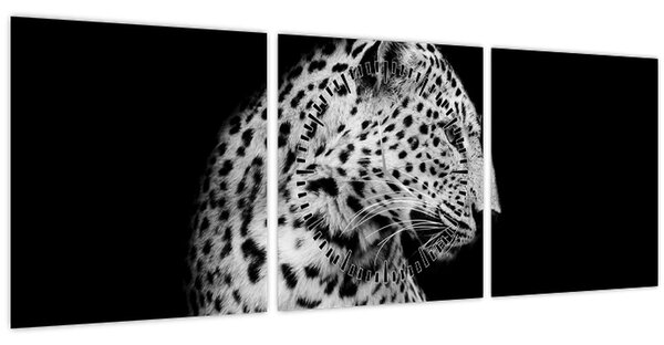 Tablou - Leopardul (cu ceas) (90x30 cm)