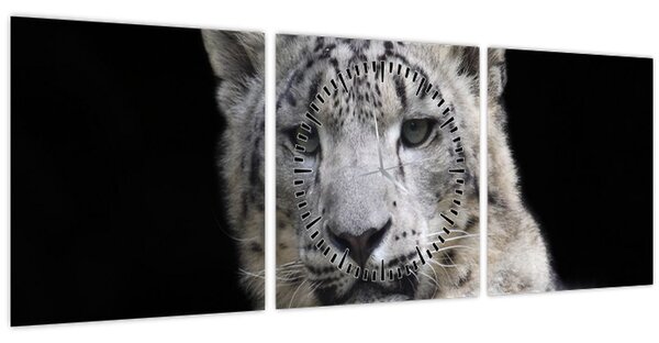 Tablou - Snow Leopard (cu ceas) (90x30 cm)