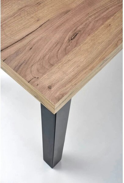 Masa extensibila TIAGO, stejar/negru, 140/220x80x76 cm