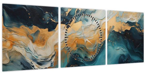 Tablou - Abstracție (cu ceas) (90x30 cm)