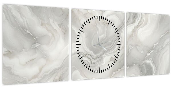 Tablou - Textura de marmură naturală (cu ceas) (90x30 cm)