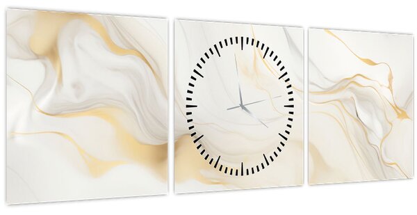 Tablou - Abstracție cu decor (cu ceas) (90x30 cm)