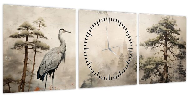 Tablou - Desen animat peisaj (cu ceas) (90x30 cm)