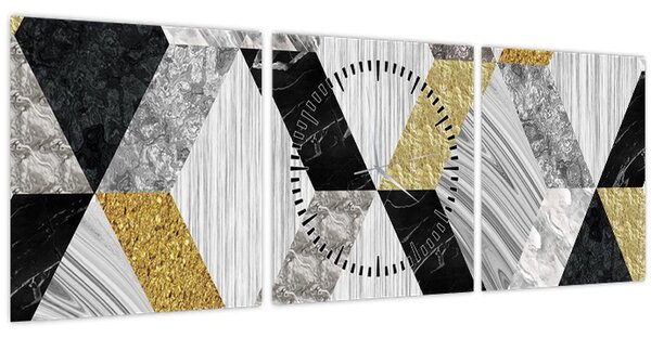 Tablou - Decor texturat (cu ceas) (90x30 cm)