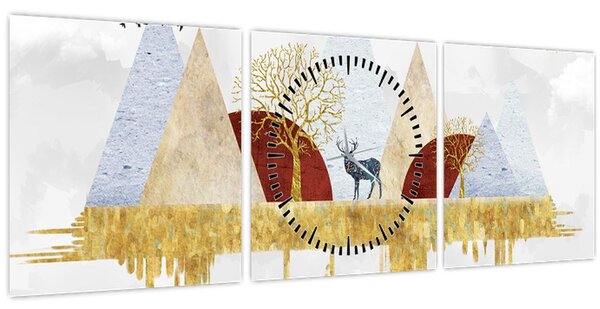 Tablou - Decor (cu ceas) (90x30 cm)