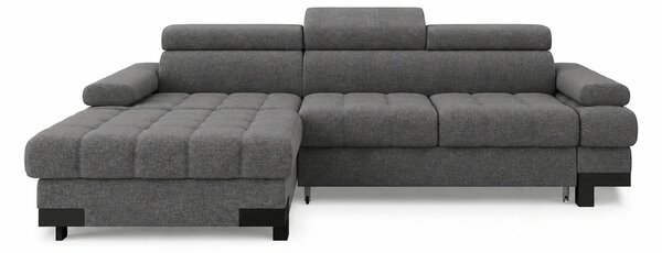 Coltar extensibil SELVA MINI, sezlong stanga, stofa clasica gri - Aust