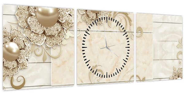 Tablou - Motiv decorativ (cu ceas) (90x30 cm)