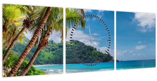 Tablou - Caraibe (cu ceas) (90x30 cm)