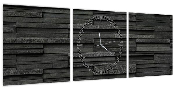 Tablou - Textura pietrei (cu ceas) (90x30 cm)