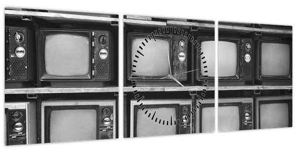 Tablou - Retro TV (cu ceas) (90x30 cm)