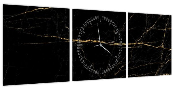 Tablou - Textura de marmură (cu ceas) (90x30 cm)