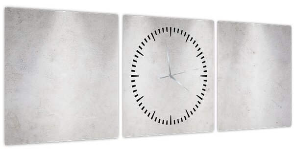 Tablou - Perete de beton cu lumini (cu ceas) (90x30 cm)