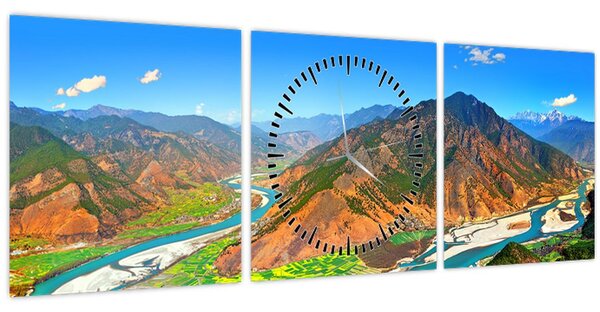 Tablou - Râul Yangtze (cu ceas) (90x30 cm)