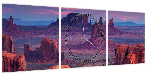 Tablou - Hunts Mesa (cu ceas) (90x30 cm)