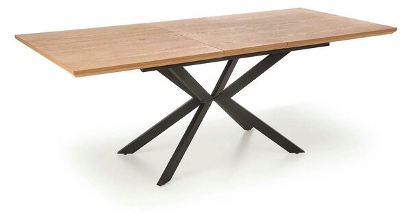 Masa extensibila LEGARTO, stejar/negru, 160/200x90x76 cm
