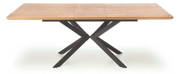 Masa extensibila LEGARTO, stejar/negru, 160/200x90x76 cm