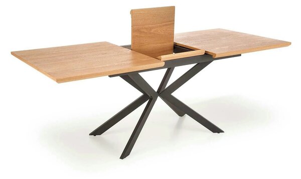 Masa extensibila LEGARTO, stejar/negru, 160/200x90x76 cm