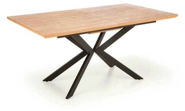 Masa extensibila LEGARTO, stejar/negru, 160/200x90x76 cm