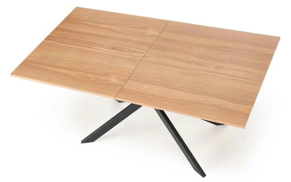 Masa extensibila LEGARTO, stejar/negru, 160/200x90x76 cm