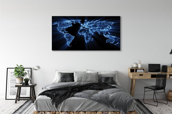 Tablouri canvas Harta albastru