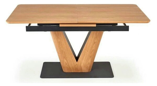 Masa extensibila UMBERTO, stejar/negru, 160/200x90x77 cm