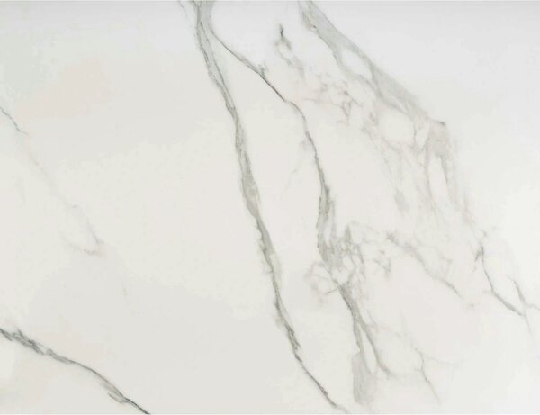 Masa living extensibila alba VIVALDI, ceramica/metal, 160/200x90x78 cm