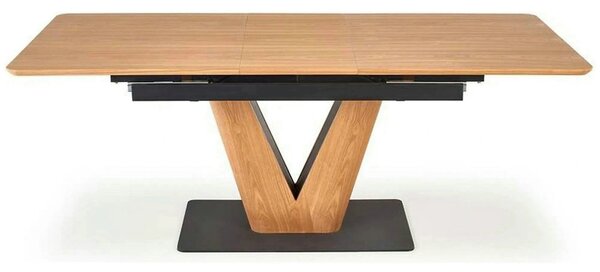 Masa extensibila UMBERTO, stejar/negru, 160/200x90x77 cm