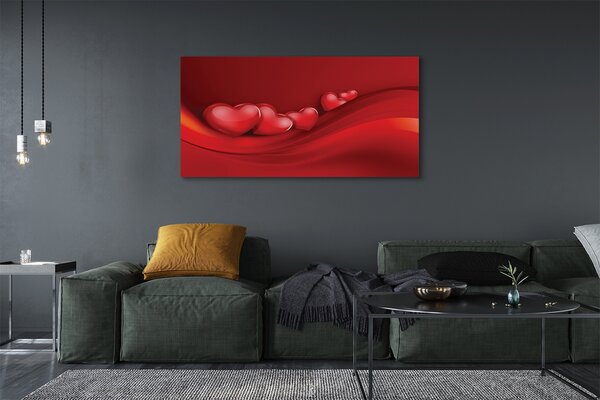 Tablouri canvas fundal inima rosie