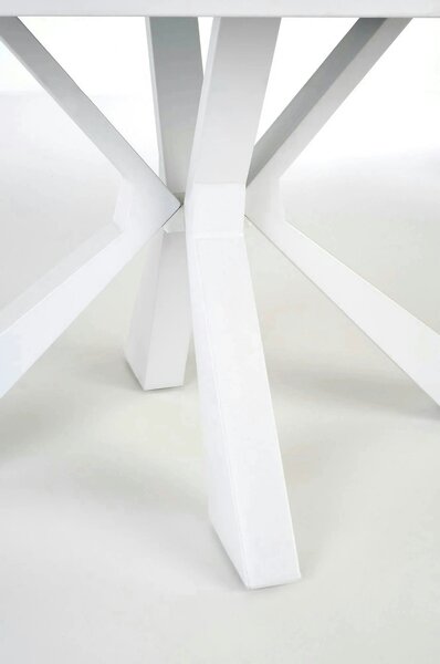 Masa living extensibila alba VIVALDI, ceramica/metal, 160/200x90x78 cm