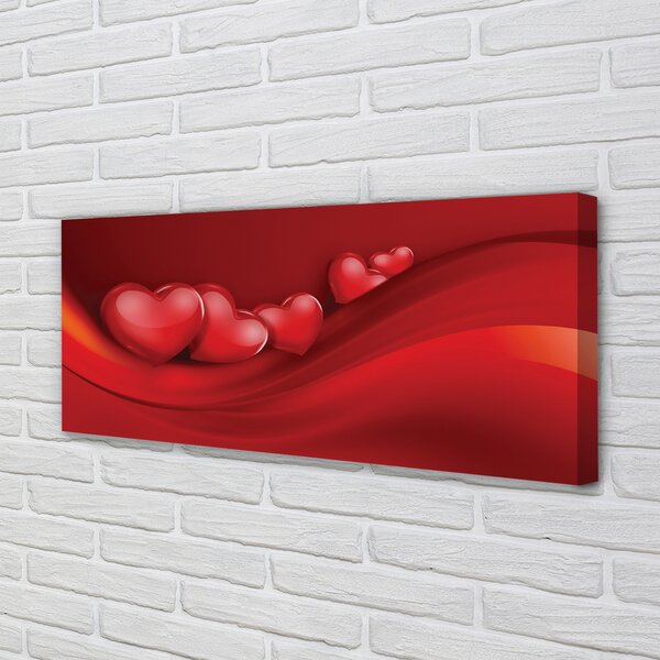 Tablouri canvas fundal inima rosie