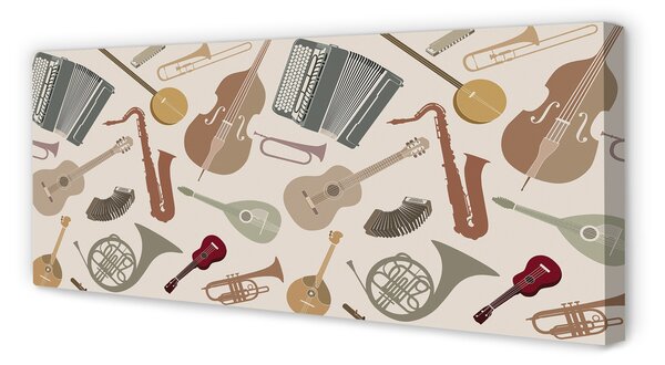 Tablouri canvas Trompeta vioara ukulele