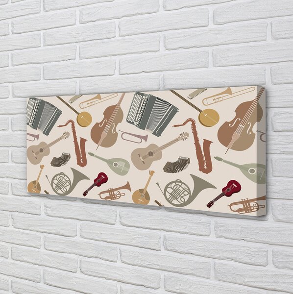 Tablouri canvas Trompeta vioara ukulele