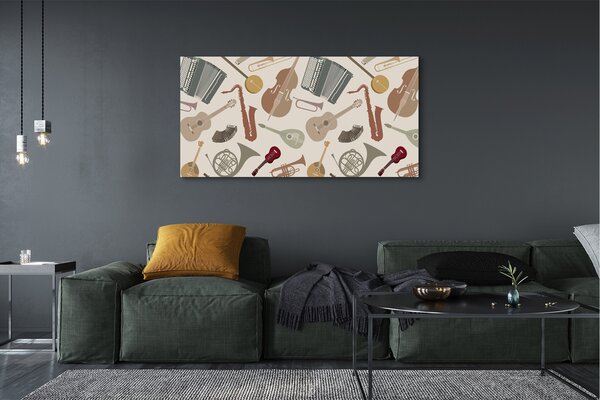 Tablouri canvas Trompeta vioara ukulele