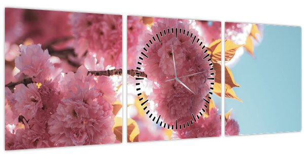Tablou - Floare de cireș (cu ceas) (90x30 cm)