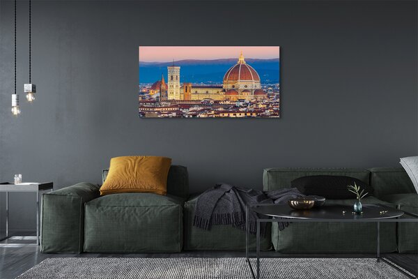 Tablouri canvas Italia Catedrală noapte panorama