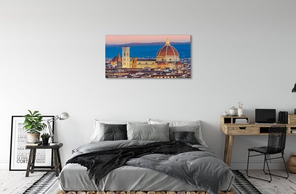 Tablouri canvas Italia Catedrală noapte panorama