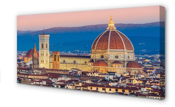 Tablouri canvas Italia Catedrală noapte panorama