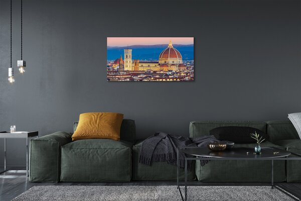 Tablouri canvas Italia Catedrală noapte panorama