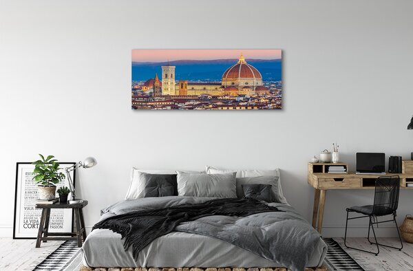 Tablouri canvas Italia Catedrală noapte panorama