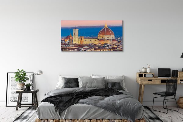 Tablouri canvas Italia Catedrală noapte panorama