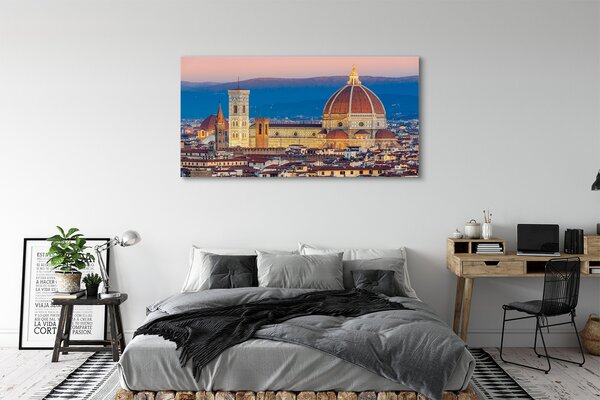 Tablouri canvas Italia Catedrală noapte panorama