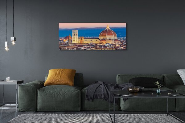 Tablouri canvas Italia Catedrală noapte panorama