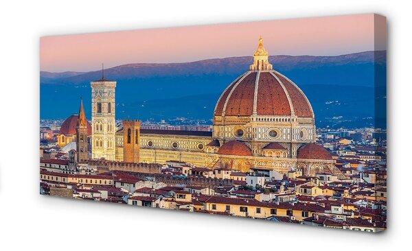Tablouri canvas Italia Catedrală noapte panorama