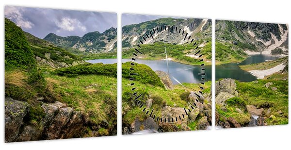 Tablou - Vedere la Muntele Rila (cu ceas) (90x30 cm)