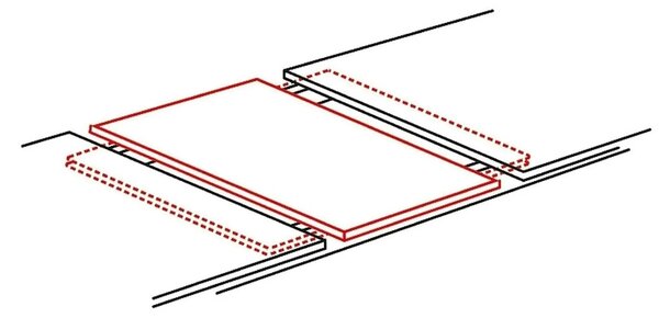 Masa extensibila FRESNO, stejar/negru, 120/180x80x76 cm