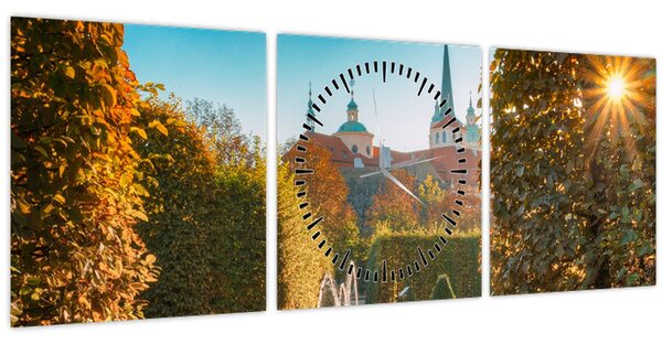 Tablou - Palatul Wallenstein (cu ceas) (90x30 cm)