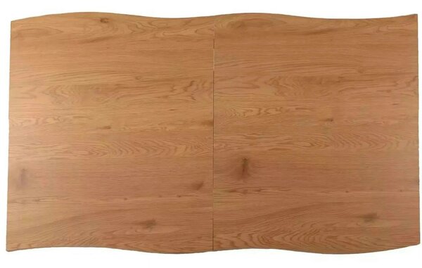 Masa extensibila FRESNO, stejar/negru, 120/180x80x76 cm