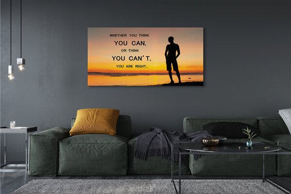 Tablouri canvas Omul inscripție mare